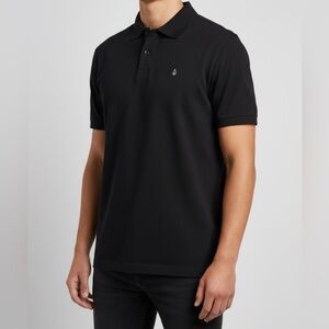 Volcom Stone Men's Black Polo Shirt Size Large